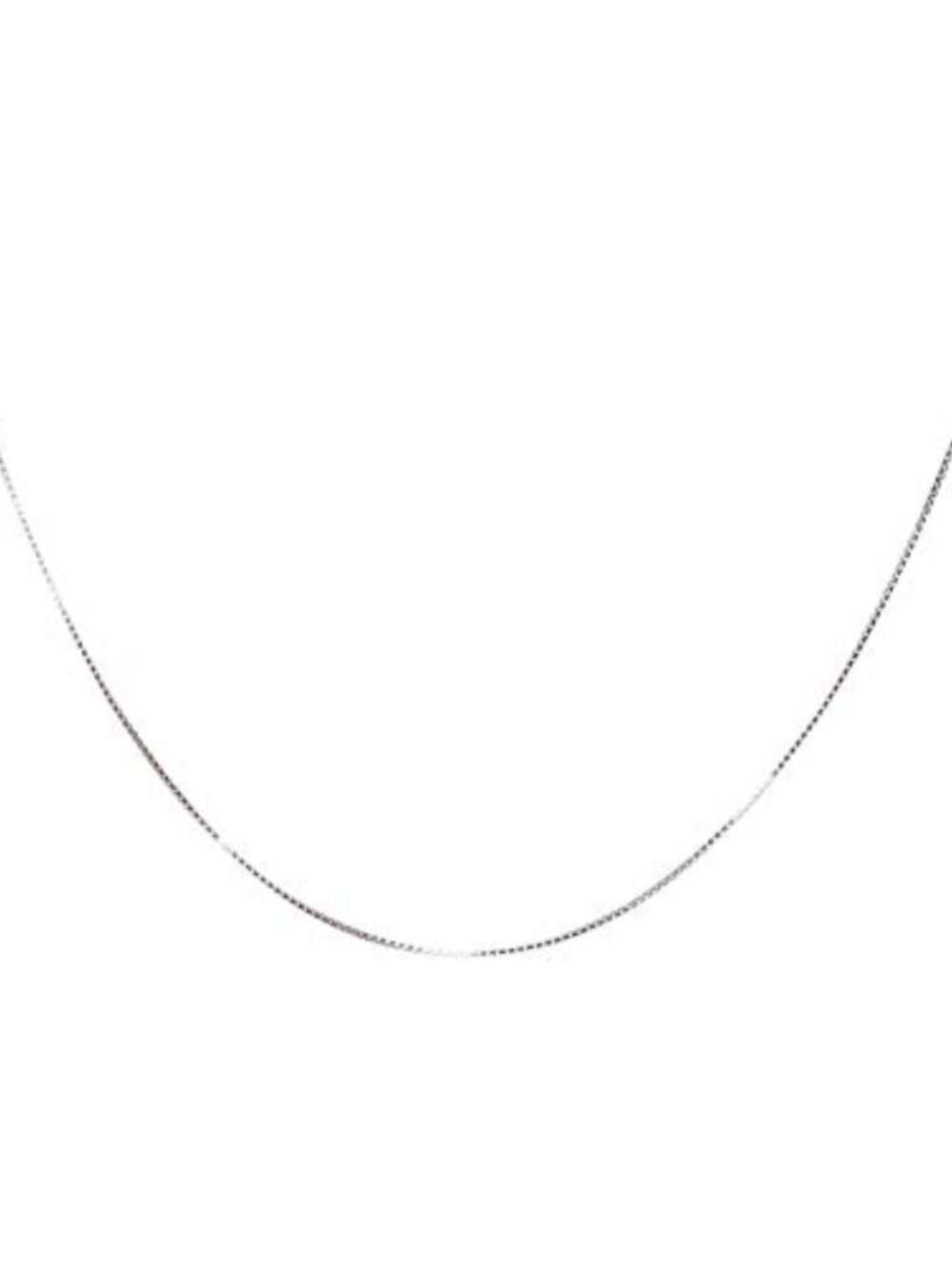 925 Sterling Silver Chain 0.8MM Delicate Box Chain Italian Necklace